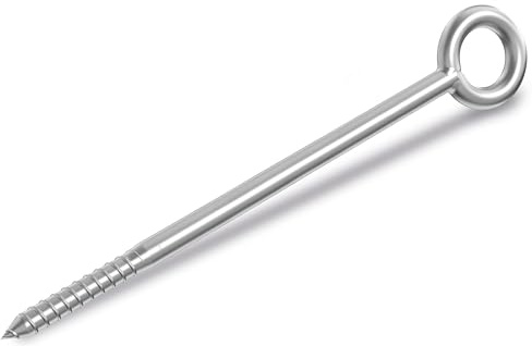 Scafom-rux Ösenschraube [12 x 230mm | 25 Stück] Ringschraube - Schraubösen - Ösenschrauben - Ringschrauben - Schrauböse mit Einbaumarkierung & Galvanisch verzinkt - Ösenhaken - Ringschraube