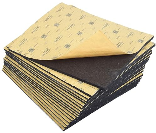 AggSound 10mm Isolante acustico per auto, Auto fonoassorbente, materiale fonoassorbente in schiuma a cellule chiuse – protezione termica per cappa isolante(1,67㎡)