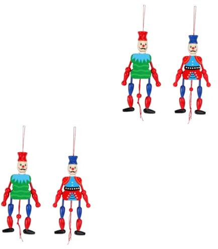 BESTonZON 4 Stück König zieht die Kordel Puppe marionetten für Kinder Living Room Decoration Mannequin Mini-Figur Wohnkultur Weihnachtsdekorationen Klassische Königspuppe Puppendekoration