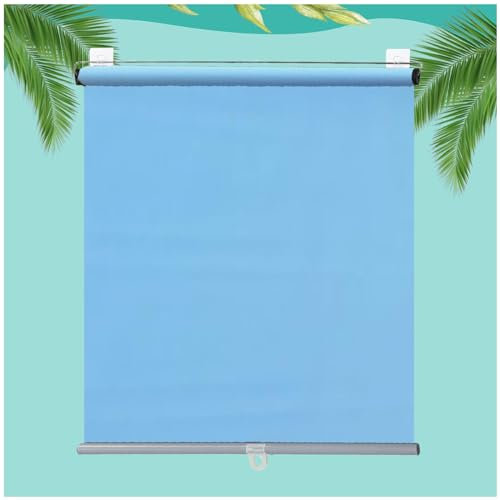 Verdunkelungsrollos Für Fenster, Thermorollos Jalousien, Fensterrollo, 99% Uv-Schutz Sonnenschutzrollos, 32-150cm Breite Verdunkelungsvorhänge,blue-130x125cm/51 * 49in