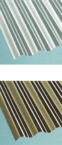 Polycarbonat Wellplatten Lichtplatten Profil 76/18 Trapez - Spundwand - 1,0 mm - glatt - glasklar und bronce - - uneingeschränkt hagelfest - 12,90 Euro/m² (bronce, 2000)