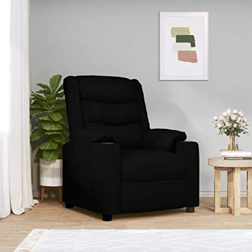 LIANGDONFC Wohnzimmer Stuhl、übergepolsterter SesselRelaxsessel Schwarz KunstlederGeeignet für Arbeitszimmer, Wohnzimmer