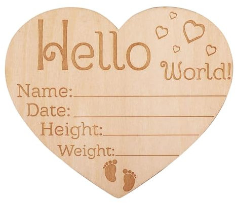 Baby-Ankündigungsschild aus - Baby-Geburtszeichen aus für Baby-Hand- und Fußabdrücke - Geburtsanzeige-Schild, Baby-Namens-Ankündigungs-Schild für Foto-Requisiten-Baby-Dusche-Kindergarten-Ges