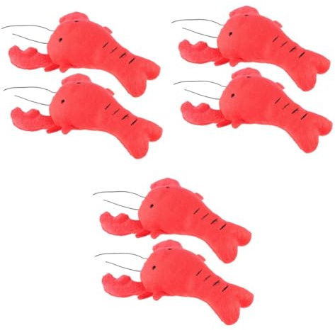 BESPORTBLE 6stücke Plüsch Hundespielzeug Interaktives Quietschspielzeug Hummerform Langlebig Und Für Hunde Für Kleine Und Mittelgroße Hunde Fördert Spiel Und