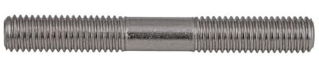 CLENEA 1 Stück M3 M4 M5 M6 Stehbolzen 304 Edelstahl Doppelendgewinde Schraubenstange(M4x80)