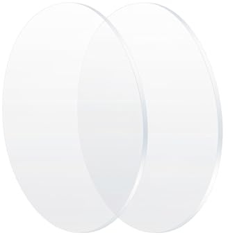 Wanmu Acrylscheibe Rund, 2 Stück 15 cm Acrylscheiben Transparent Acrylplatte Rund Acryl Scheibe Geeignet für Herstellung Präsentation von Produkten
