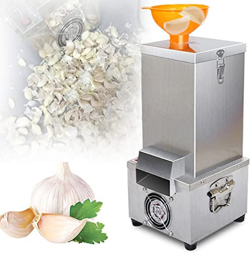 Máquina peladora de ajo industrial 180W con tolva 25KG/H, Máquina separadora de ajo eléctrica, Máquina peladora de ajo de acero inoxidable comercial - Herramienta para restaurante y cocina