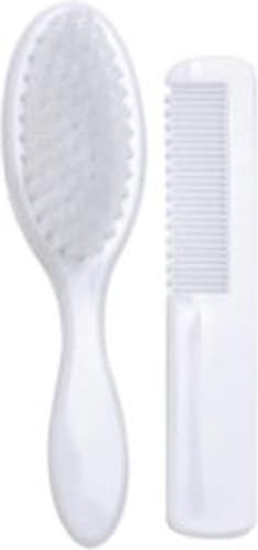 Babybürste und Kamm - Babykamm - Weiß - Babybürste Set - Weiche Bürste
