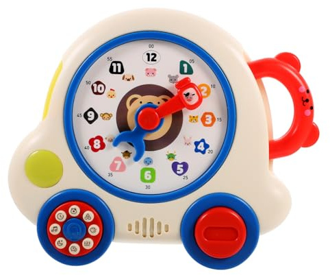 SUPVOX Interactive Learning Clock Educational Cognition Plaything for Shape and Color Recognition Year Olds Batteries Not Included
