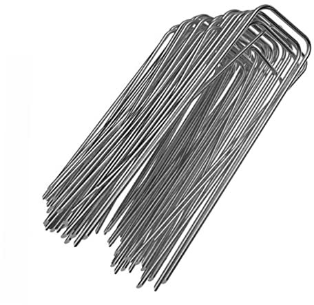 Toyvian 50piezas Clavos Unidades Fijación Césped Antióxido para Anclar y Jardines