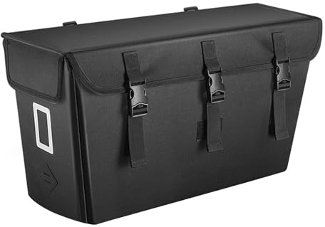 Black E Cycling Bag – Riding Backpack, Food Carrier | Waterproof Commuting Bag for Cyclists, Durabl Urban Bike Storage Sack, Lightweight Utility Pack, Road Trip Essentiial for Delivery Riders