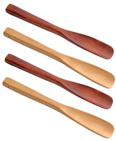 Healeved 4 Pièces Cuillère à Chaussures Bois Portable Accessoires Ménagers Ergonomiques pour Enfiler Facilement des Chaussures