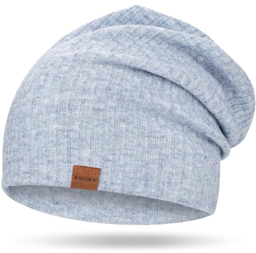 YANIKY Beanie Mütze Damen - Leichte Strickmütze für Frühling & Winter - Klassische Beanie Hat Unisex