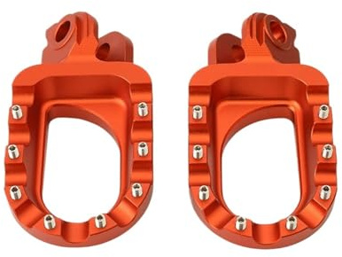 NKURTPC Pedaline Moto Adatto per KTM EXC SX XCF SXF XC XCW XCFW 65 85 125 150 200 250 300 350 450 Poggiapiedi CNC Pedane Pedali(Orange)