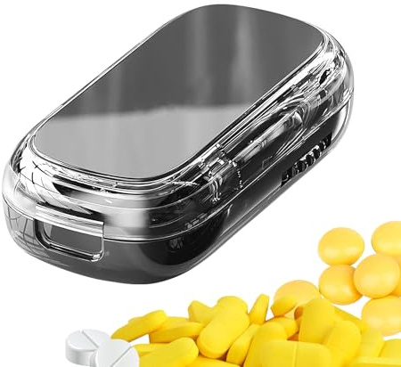 Tablettenteiler – Tabelle zum Schneiden von tragbaren Tabletten | Pillschneider wöchentlich widerspenstige Medikamente zerkleinern für Erwachsene
