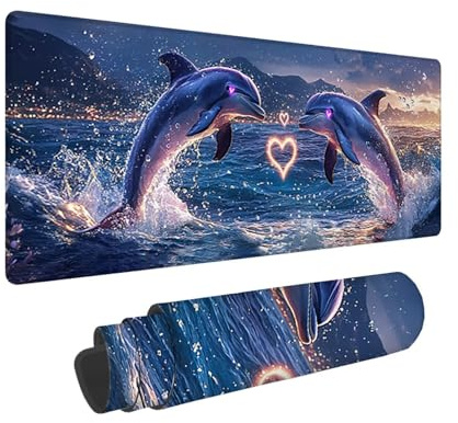 Tappetino per Mouse XXL 1600 x 800 x 3mm Tappetino Mouse Gaming Grande, Mousepad con Base in Gomma Antiscivolo, Tappeto per Tavolo da Gaming per Mouse e Tastiera, Accessori PC (animale volpe) V-141