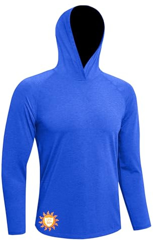 MEETWEE T-Shirt UV Homme Manches Longues Capuche Anti-UV Séchage Rapide Pêche Randonnée