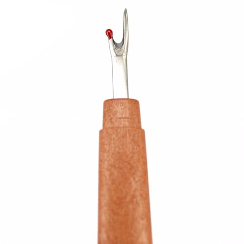 Genérico Descosedor de Costura 5 Piezas Metal y Madera, Herramienta de Costura Punta Cóncava Afilada, Mini Punta Protectora para Quitar Puntadas y Etiquetas, Adecuado para Bordado