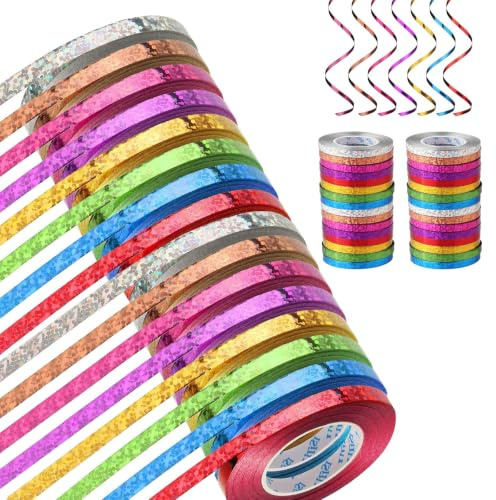 Kinesgsg 48 Piezas Serpentinas Fiesta, 480 m Serpentinas Carnaval, 8 Colores Diferentes Serpentina, para Decoración de Bodas, Decoración de Cumpleaños, Carnaval y Ocasiones Festivas