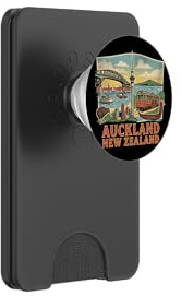 Vintage Auckland New Zealand Travel Souvenir Tourist Gift PopSockets PopWallet for MagSafe