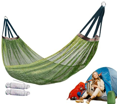 Portabel Hängmatta för Utomhusbruk - Lättvikts Mesh Trädgunga För Träd - Backpackinghängmatta,för Vandring Backpacking Camping Resor Semester Balkong Uteplats Trädgård Friluftsliv Utflykter