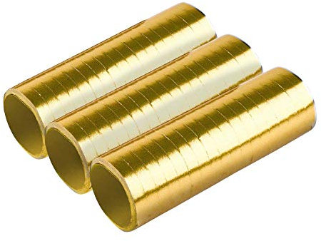 Amscan 9904638 - Stelle filanti oro, 3 rotoli da 18 tubi ciascuno, carta, decorazione, festa a tema, carnevale