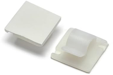 25 Self Adhesive Cable Clips Natural/White Wire Conduit Nylon Clamp 16mm 25mm 28mm