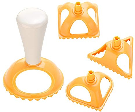 Taglia ravioli in 4 forme - tortelli - dolci - salati - pasta - pastella - forma - stampo - cuore - quadrato - tondo - triangolo - accessori cucina - utensili - colore random