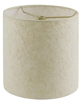 Aspen Creative 31237 Transitional Drum (Cylinder) Shaped Spider Construction Lamp Shade in Parchment, 8 Wide (8 x 8 x 8)