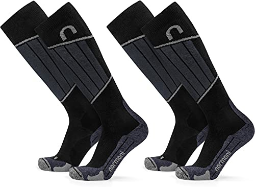 2 Paar Merino Kompressionsstrümpfe Damen und Herren, Stützstrümpfe Thrombosestrümpfe für Sport, Flug, Laufen, Reisen, Radsport, Schwangerschaft, bessere Durchblutung Farbe Anthrazit Größe 47-50