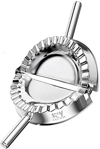 KAYCROWN Edelstahl-Ravioli-Form Empanada-Presse Pierogi Dumpling Maker Wrapper Gebäck Teigschneider Küchenzubehör, X-groß - 15cm