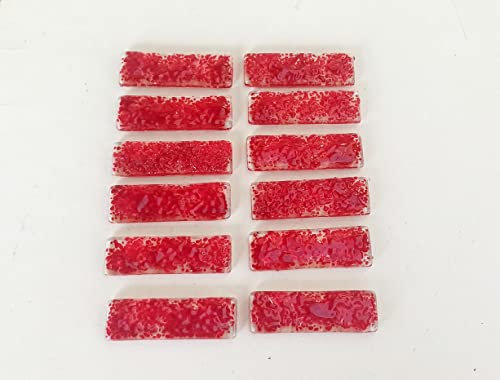 Lot de porte-couteaux grains rouges- artisanat- déco table - orignal - art de la table