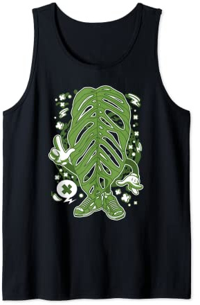 Monstera Esqueleto Adansonii cartone animato Botanico Giardino Canotta