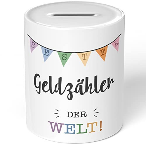 JUNIWORDS Spardose Sparbüchse, Bester Geldzähler der Welt (5700942)
