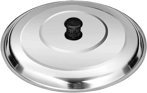 BAZAC Couvercles de casseroles de rechange en acier inoxydable pour poêles, poêles, wok, poêles, poêles, wok, poêles, poêles à frire, argenté, 34 cm