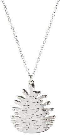 Georg Jensen 2023 Pine Cone Shaped Holiday Ornament in Silver - Christmas Seasonal Hanging Decoration - Designed by Sanne Lund Traberg