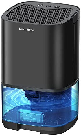 Gsrimgratoe Deumidificatore, Deumidificatori per la casa 35oz Deumidificatore per il bagno 2500 piedi cubi (280 ft) spina EU nero