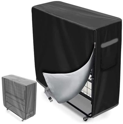 Hodeffior Folding Bed Cover With Zipper Dustproof UV Resistant Vent Hole Design Bed Storage Bag For Office Leisure Beds Camp Beds Escort Bed black L 84 x W 33 x H 107