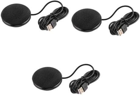 STOBOK 3stücke Konferenz USB-mikrofon Pickup Omnidirektionales Aufnahmegerät Für Meetings Chat Und Video-konferenzen -and-Play Design Klare Sprachübertragung