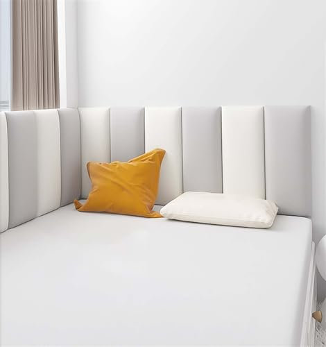 3d Gepolstert Wandpolster Selbstklebend, Wandpaneele Gepolstert Verdicktes 3,5 cm, Wandverkleidung Selbstklebend, Polsterpaneel Wand Zum Aufhängen für Kopfteil Bett Wandkissen Kinderzimmer(Color:F,Siz