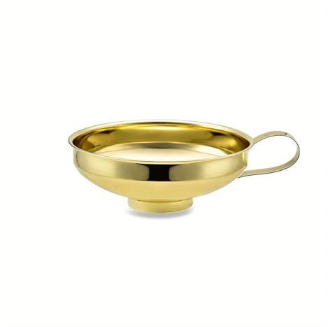 1pc In Acciaio Inox Placcato Oro Addensato Imbuto a bocca Larga Salsa for Insalata Imbuto di grosso calibro Scarico Marmellata Scarico Olio