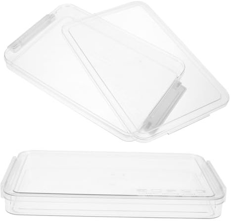 DIYEAH 2stücke Aufbewahrungsbox Mit Deckel Für Büro Flache Aktenaufbewahrungsbox Weiß Dokumenten-organizer Aus Pet Und Abs Platzsparendes Design Für Schreibtischorganisation