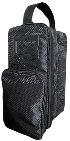 Nybhyjka Golf-Schuhtasche, wasserdichte Schuhtasche, Reißverschluss-Tragetaschen, Aufbewahrungstaschen mit Vordertasche, tragbare Outdoor-Tasche für Schuhe und Sport, Schwarz, Refer to Description,