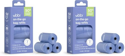 Ubbi Sacs de Recharge Parfum Lavande Pack Économique 1 Unité (Lot de 2)