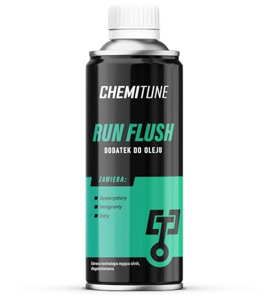 CHEMITUNE RUN FLUSH – Motoröl-Spülung Entfernt Ablagerungen & Schlamm Für Benzin- & Dieselmotoren Sicher für Katalysatoren, DPF & Turbolader Verlängert die Öllebensdauer