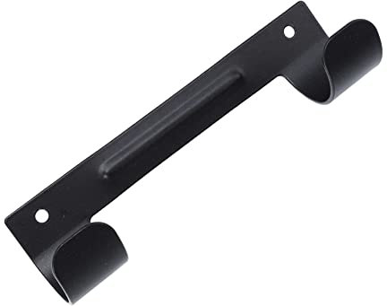 CLISPEED Perchero De Doble Gancho para Tabla De Planchar Negro, Resistente Acero Duradero, para Colgar Hogar y Hotel, Soporte De Pared Práctico y Compacto