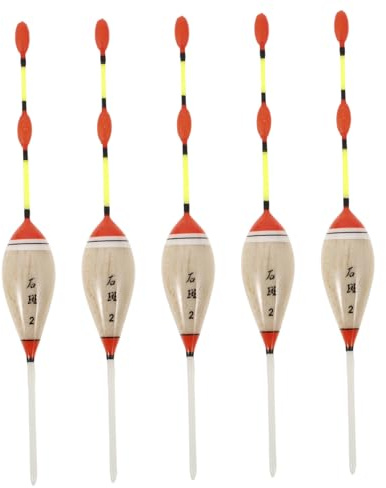Yardwe 5pcs Carp Fishing Floats Pole Floats Stops Heavy Duty Bobbers for Lake Ice Fishing