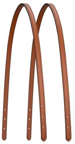 ALLZEDREAM Mikrofaser Leder Taschengurt Ersatz Tote Tasche Handtasche Schultergriffe 2 Stück, Braun, 1,5 cm