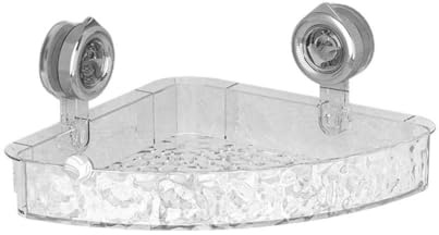 FLKWOP Corrugated Suction Cup Storage Holder, 2025 New Shower Caddy Movable Shower Shelf Suction Cup, No-Drill Wall-Mounted Storage Shelf, Luxury-Style Glacier Pattern