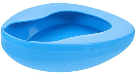 Mipcase Orinal Portátil para Adultos en Plástico Azul Resistente y Fácil de Limpiar, Adecuado para Pacientes Postrados en Cama en Hospital o Uso Doméstico